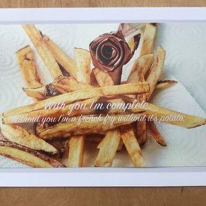 French Fry You Complete Me Blank Greeting Card